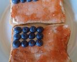 A picture of step 4 of Vickys 'Star-Spangled Banner' Toast, 4th of July Kids Breakfast.