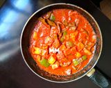 A picture of step 5 of Kadai Paneer.