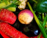 A picture of step 1 of Vegetable dhokra (memoni dish).