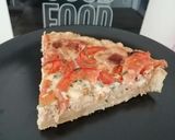 Une image de l'étape 9 de Tarte au thon, tomates, moutarde et chèvre.