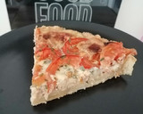Une image de l'étape 9 de Tarte au thon, tomates, moutarde et chèvre.