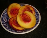 A picture of step 1 of Grilled Peach and Honey.