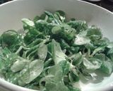 A picture of step 1 of Watercress salad with yogurt dressing.