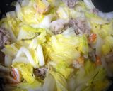 A picture of step 4 of Chop Suey with Shrimp and Chinese Cabbage.
