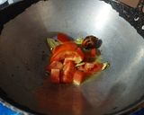 A picture of step 2 of Paneer Mushroom Masala.