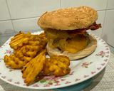 Foto do passo 7 de Cheeseburger Duplo com Cheddar e Fatias de Bacon