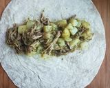 A picture of step 4 of Homemade Michoacán-Style Burritos.