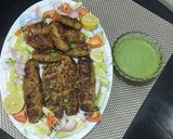A picture of step 9 of Chicken mince Turkish kababs Indian style with curd chutney raita.