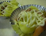 A picture of step 3 of Sausage and Potato Baked with Cheese and Mayonnaise For Your Bento.