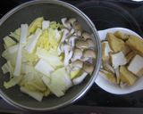 A picture of step 1 of My Mother's Chinese Cabbage and Astuage with Eggs.