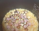 A picture of step 3 of Easy Ketchup Rice (for Omurice) in a Rice Cooker.