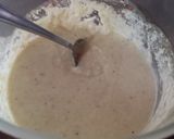 A picture of step 2 of Iz's Vegan Hoe Cakes.