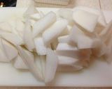 A picture of step 2 of Kenchin Simmered Daikon Radish and Firm Tofu.
