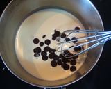 A picture of step 12 of Cherry and Chocolate No-Bake Cheesecake.