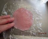 A picture of step 6 of Sakura-mochi with Chunky Sweetened Adzuki Bean Paste.