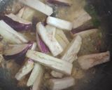 A picture of step 2 of Mogri and Eggplant Curry.