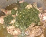 A picture of step 4 of Green chicken Kardahi.