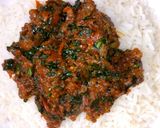A picture of step 4 of Ugwu sauce.