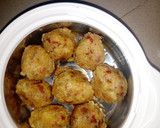 A picture of step 6 of Yam balls.