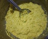 A picture of step 1 of Mungdal Khandvi roll.