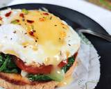 Sunny side up eggs with garlic spinach and roasted tomato recipe step 5 photo