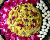 A picture of step 7 of Kesar Gulkand Rose jarda pulav.