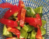 A picture of step 1 of Chicken with Bell pepper. #Win #Week 3.