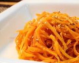 A picture of step 2 of Carrot Namul.