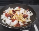 Foto del paso 1 de la receta Guisantes con jamón con un toque de jengibre y soja