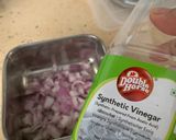 A picture of step 5 of Farfalle Pasta salad.