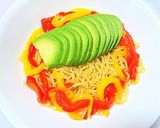 A picture of step 6 of Mexican Style Chilled Chinese Noodles with Salsa.