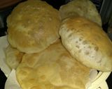 A picture of step 8 of Aloo ki poori.
