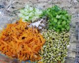 A picture of step 2 of Sprouts salad.