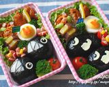 A picture of step 7 of Bullet Bill (from Super Mario) Character Bento.