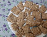 A picture of step 7 of Seasome seeds (till) peanuts jaggery chikki(till gud chikki).
