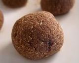 A picture of step 4 of Okara and Tofu Chocolate Cake Balls.