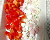 Foto del paso 2 de la receta: Pimientos tricolor rellenos con pavo y queso azul