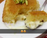 صورة لخطوة 6 من وصفة البسبوسة المحشية بالقشطة 🍰🍰😋