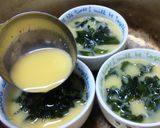 A picture of step 3 of Wakame Seaweed Chawanmushi (Egg Custard).