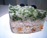 A picture of step 5 of Doll Festival Diamond Shaped Chirashi Sushi.