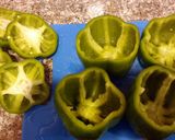 A picture of step 2 of Venison stuffed fiesta peppers.