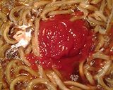 A picture of step 4 of General Tso's noodles.