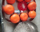 A picture of step 1 of Fresh Orange Sherbet Syrup.