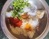 A picture of step 1 of Fulvada (Rice pakoda).