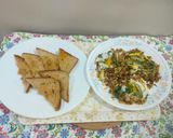 A picture of step 3 of Afghani breakfast.