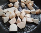 A picture of step 2 of Yam Pulao.