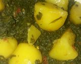 A picture of step 6 of Aloo palak recipe.