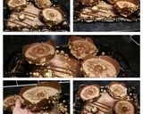 A picture of step 5 of Edible Ferrero Rocher Cup With Mousse Chocolate Drizzle And Ferrero In Middle.