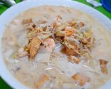 Foto langkah ke 4 dari resep Sawi Putih-Tahu-Toge kuah Santan.