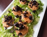 Foto del paso 5 de la receta: Huevos rellenos de crema de romescu